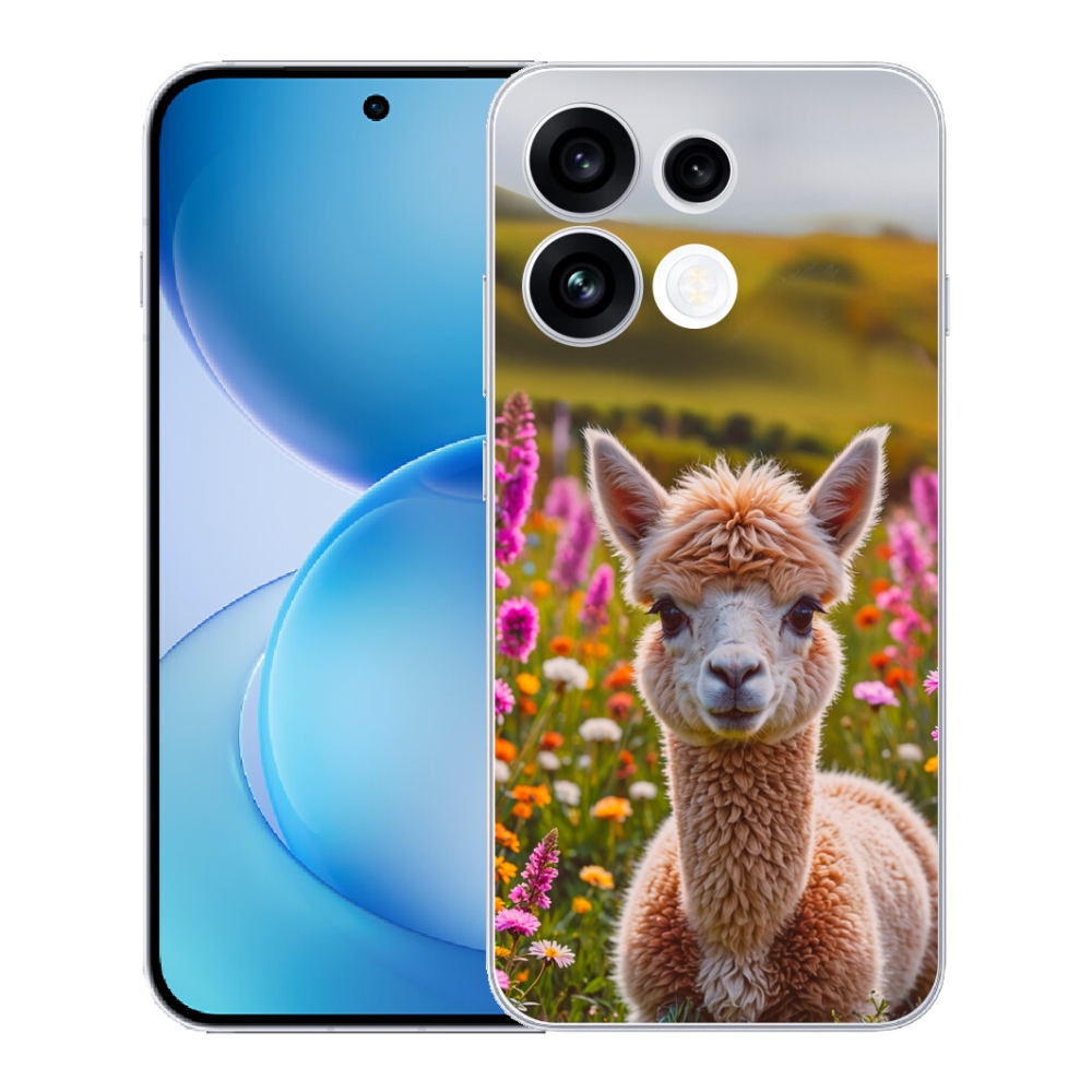 Gélový kryt mmCase na Oppo Reno 16 FS 5G - lama na lúke