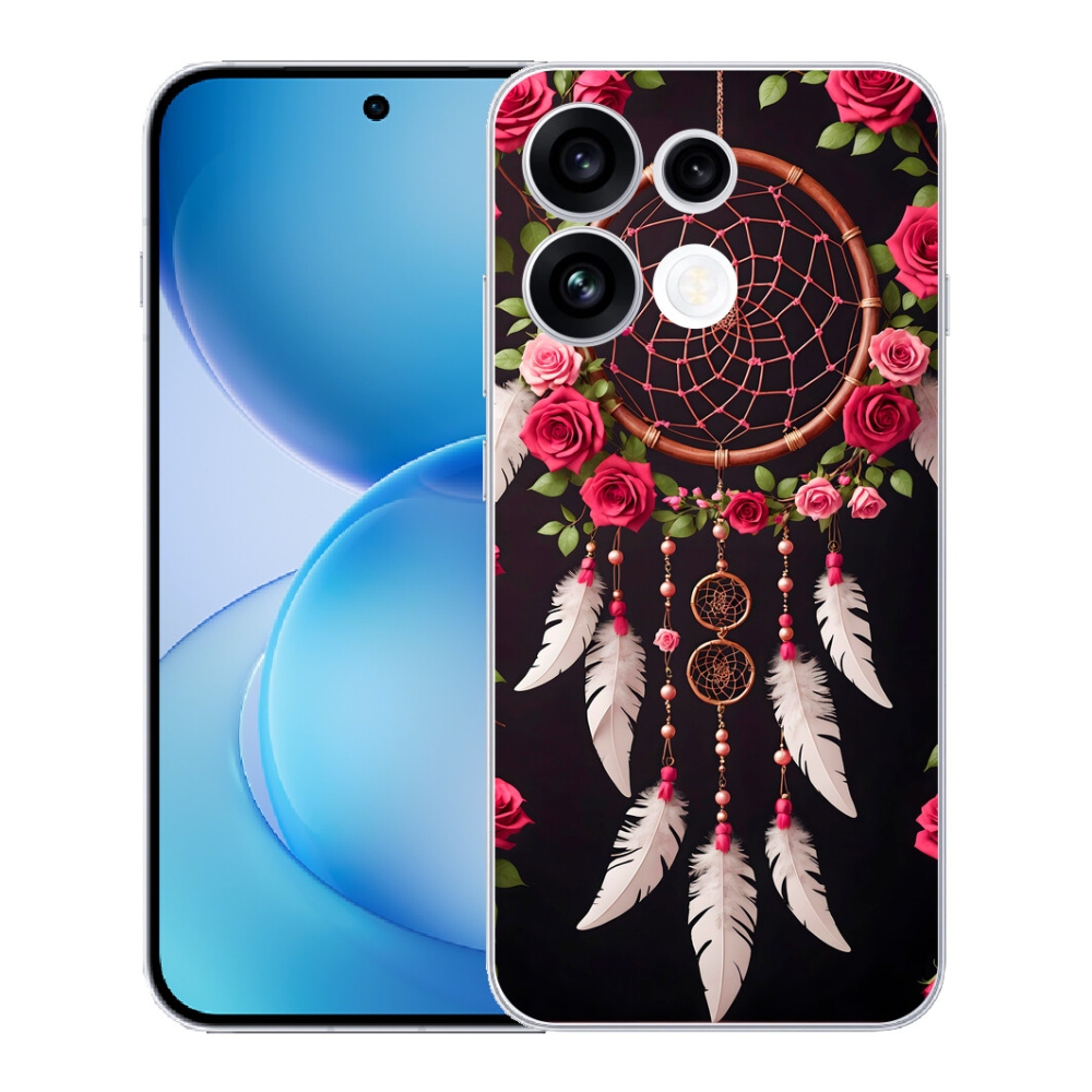 Gélový kryt mmCase na Oppo Reno 16 FS 5G - lapač snov s ružami