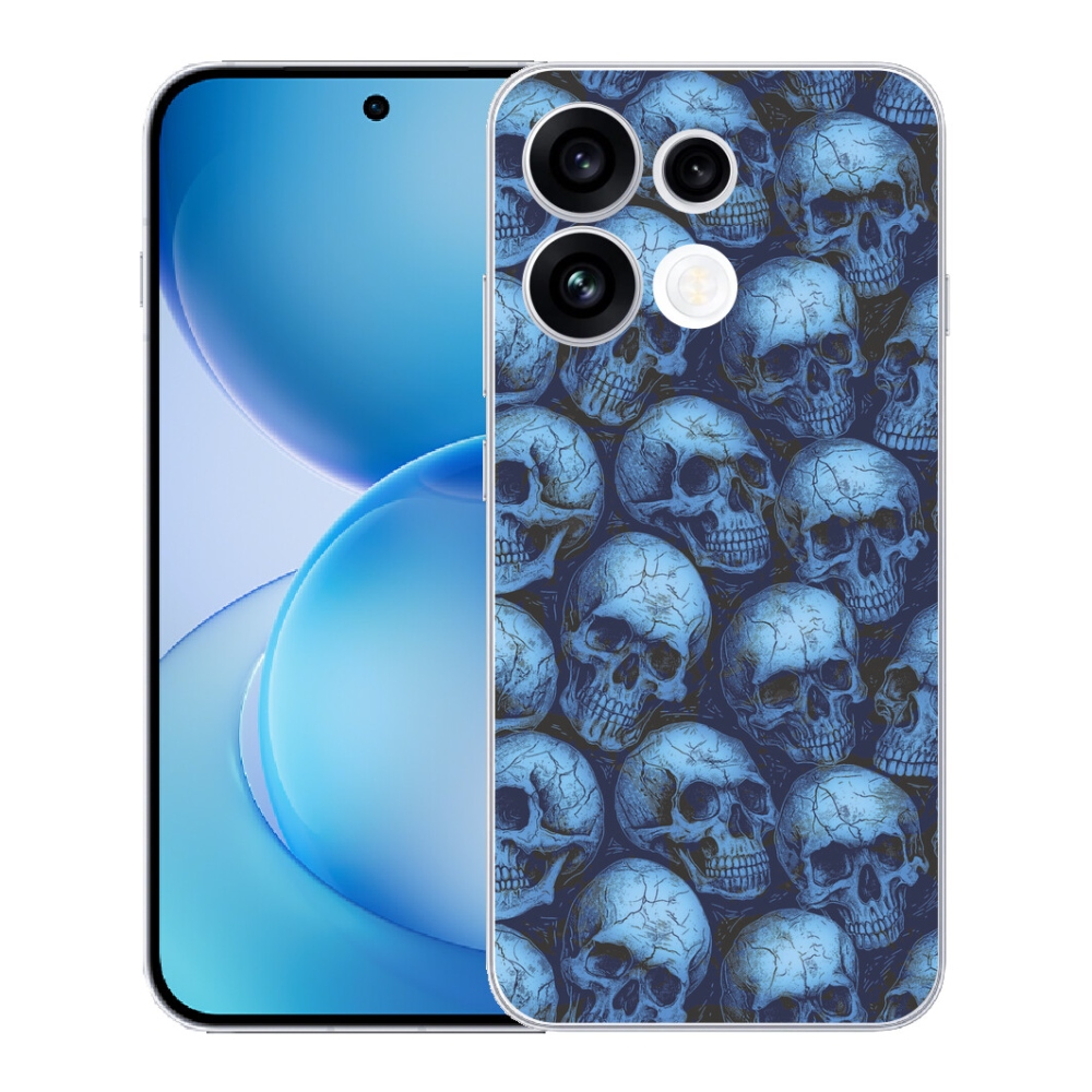Gélový kryt mmCase na Oppo Reno 16 FS 5G - lebky