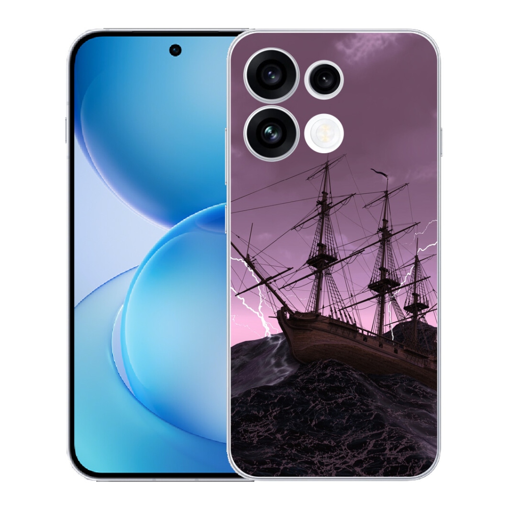 Gélový kryt mmCase na Oppo Reno 16 FS 5G - loď v búrke