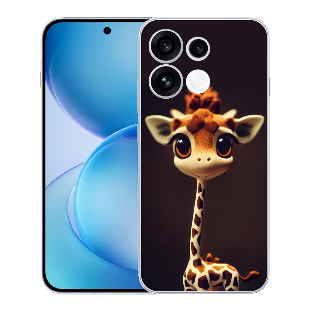 Gélový kryt mmCase na Oppo Reno 16 FS 5G - malá žirafa