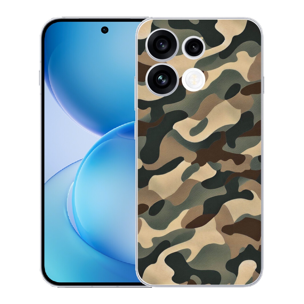Gélový kryt mmCase na Oppo Reno 16 FS 5G - maskáčový vzor 11