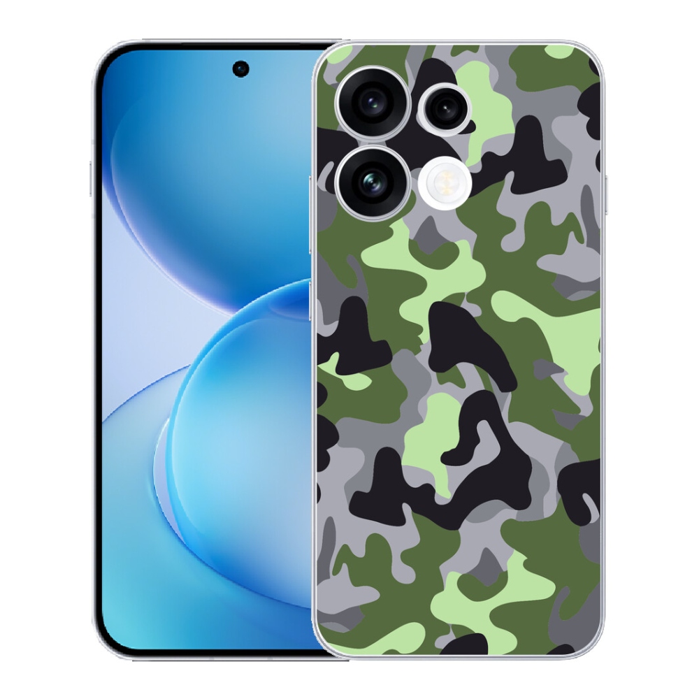 Gélový kryt mmCase na Oppo Reno 16 FS 5G - maskáčový vzor 7