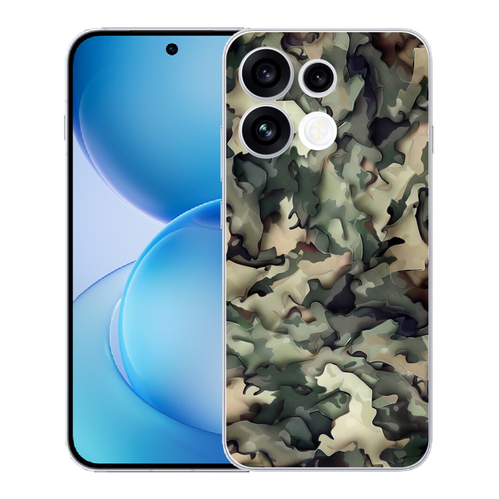 Gélový kryt mmCase na Oppo Reno 16 FS 5G - maskáčový vzor 9
