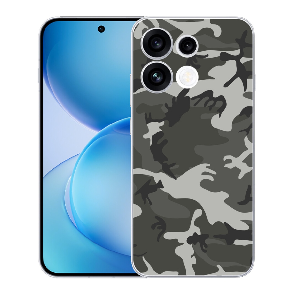 Gélový kryt mmCase na Oppo Reno 16 FS 5G - maskáčový vzor