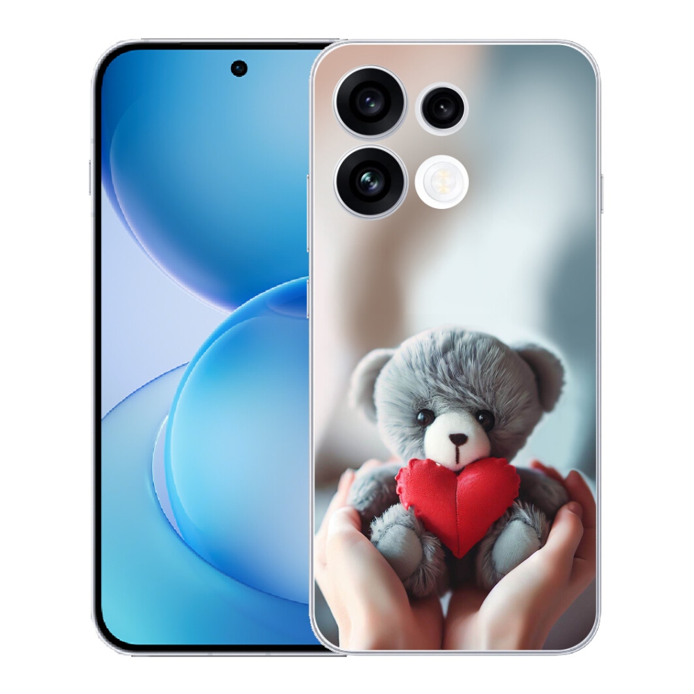 Gélový kryt mmCase na Oppo Reno 16 FS 5G - medvedík pre zamilovaných