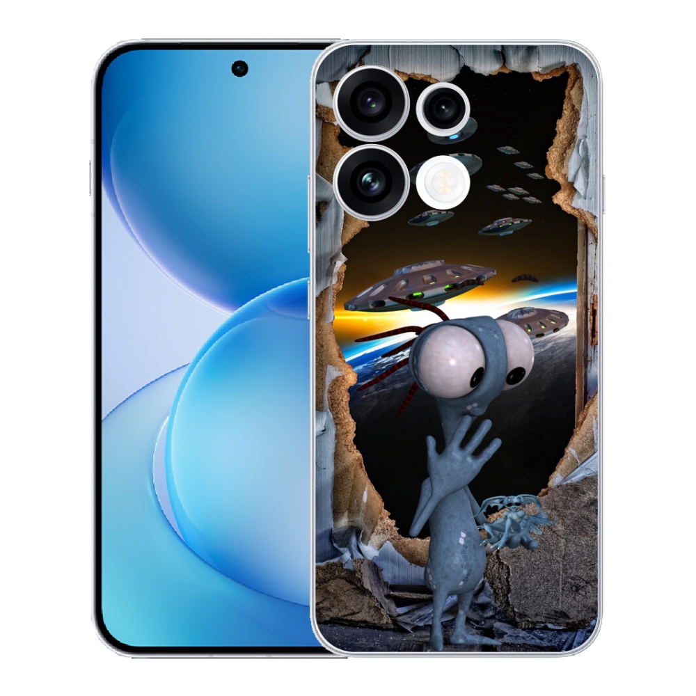 Gélový kryt mmCase na Oppo Reno 16 FS 5G - mimozemšťan