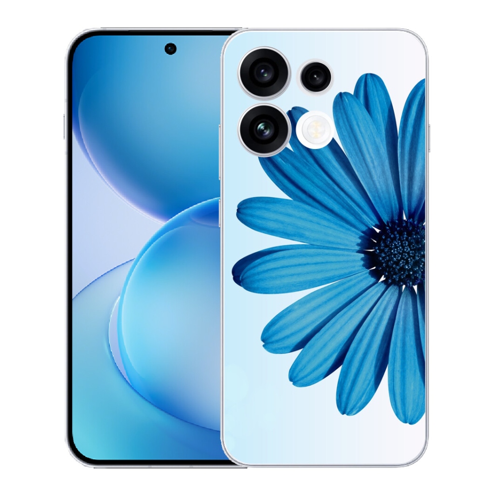 Gélový kryt mmCase na Oppo Reno 16 FS 5G - modrá margaréta