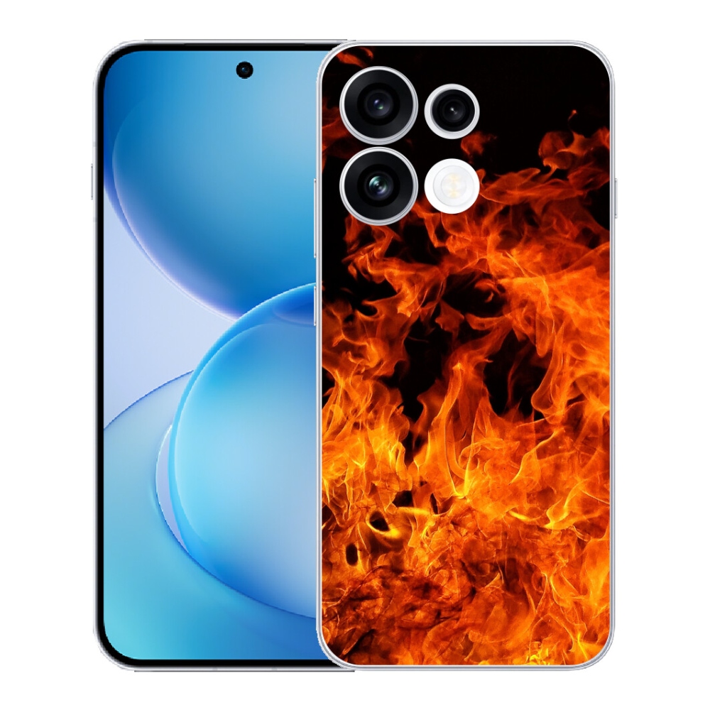 Gélový kryt mmCase na Oppo Reno 16 FS 5G - muzikant a oheň