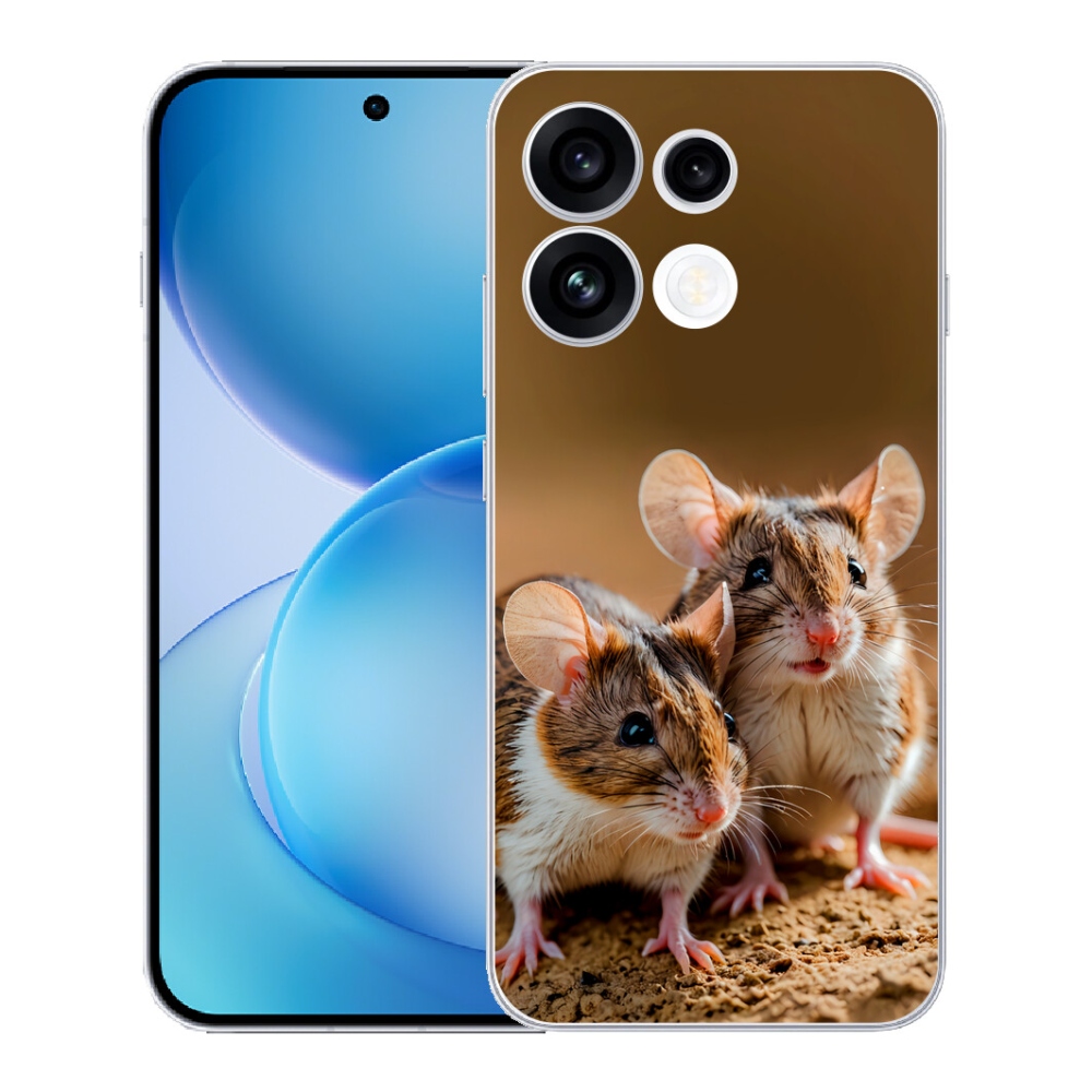 Gélový kryt mmCase na Oppo Reno 16 FS 5G - myší duo