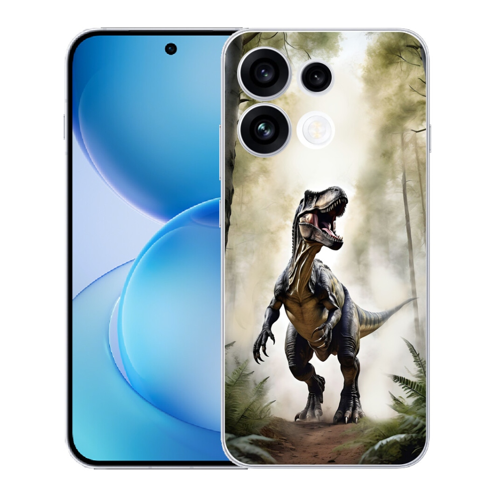 Gélový kryt mmCase na Oppo Reno 16 FS 5G - naštvaný T-Rex