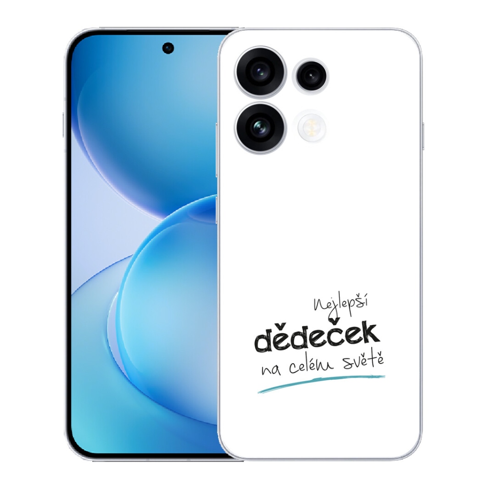 Gélový kryt mmCase na Oppo Reno 16 FS 5G - najlepší starý otec 3 biele pozadie