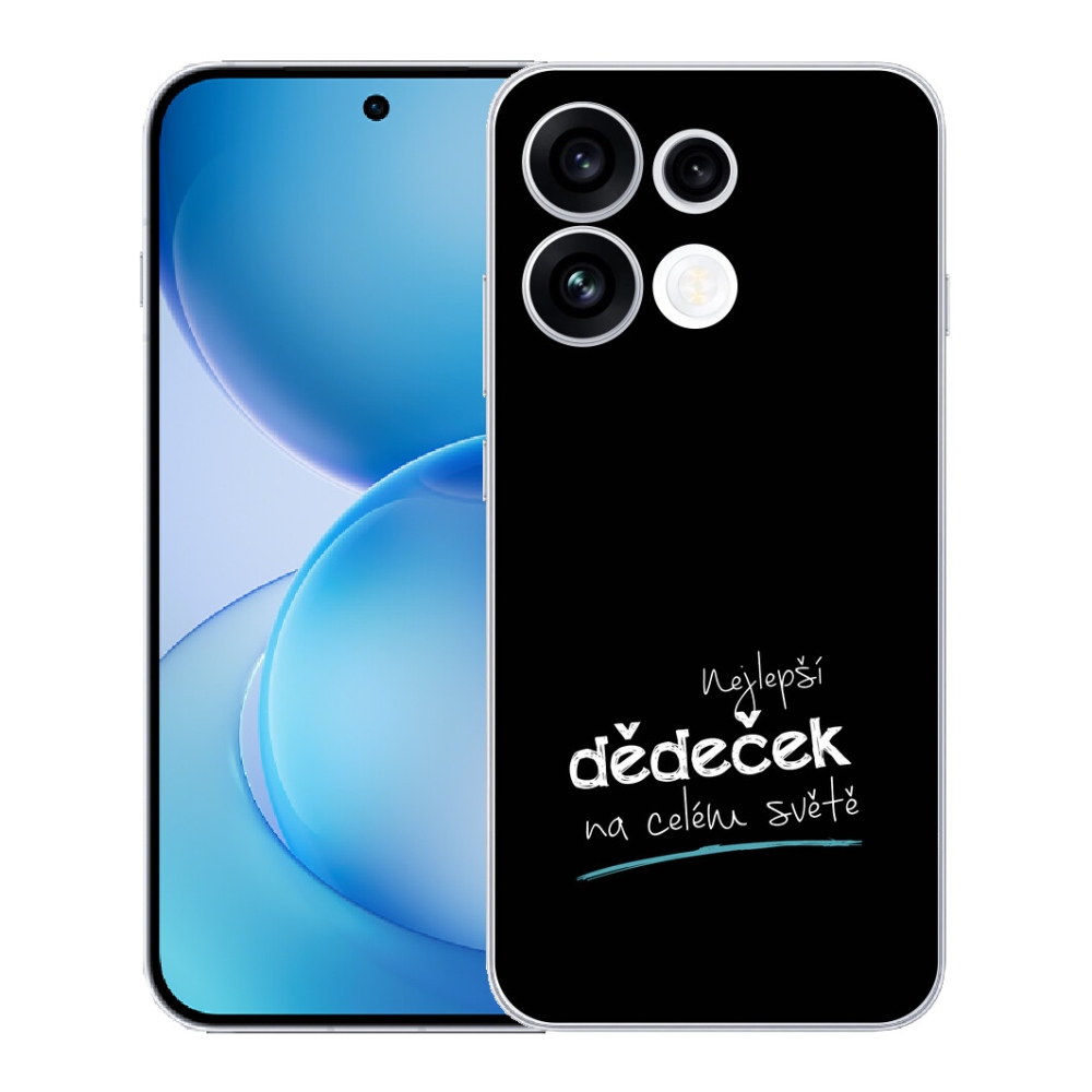 Gélový kryt mmCase na Oppo Reno 16 FS 5G - najlepší starý otec 3 čierne pozadie