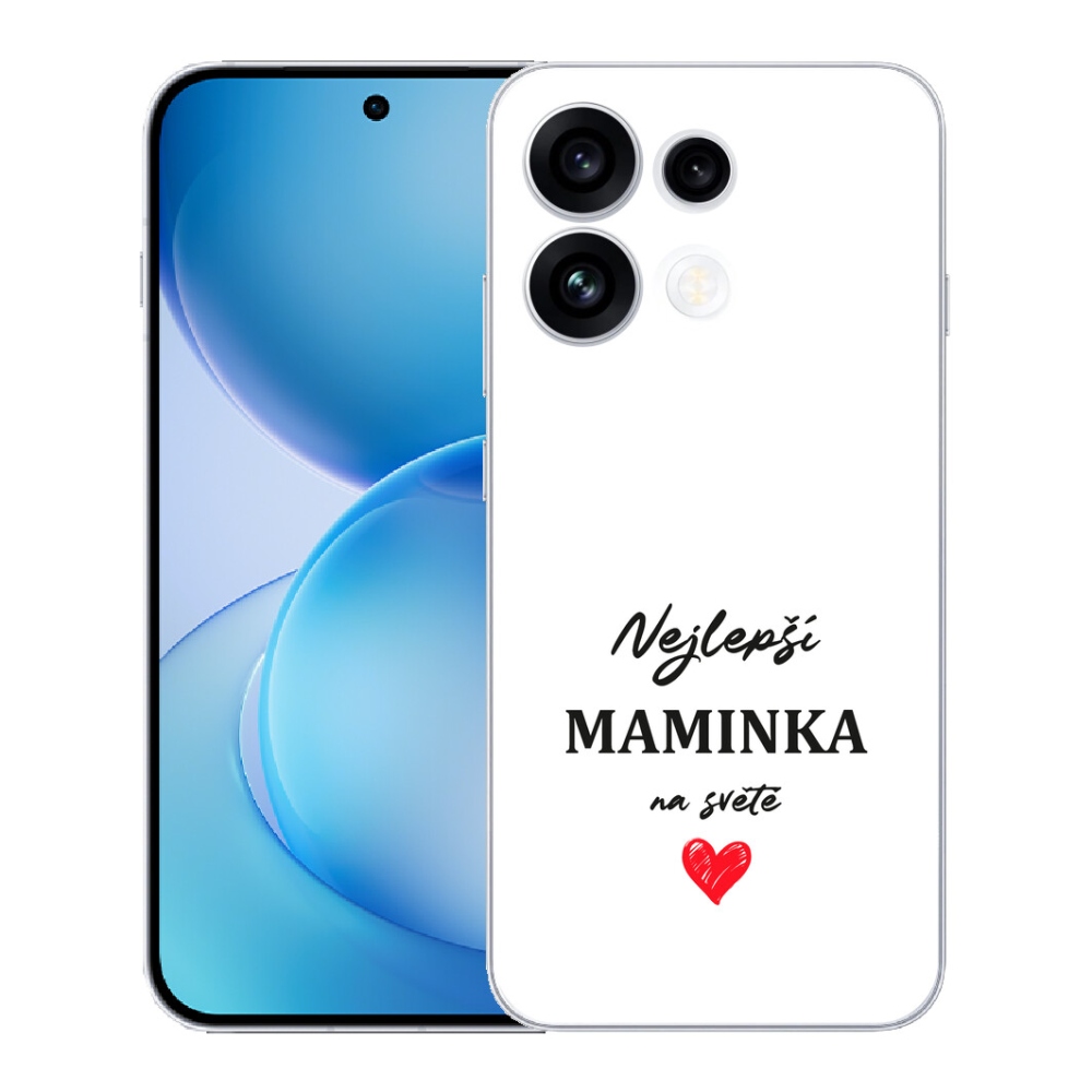 Gélový kryt mmCase na Oppo Reno 16 FS 5G - najlepšia mamička 1 biele pozadie