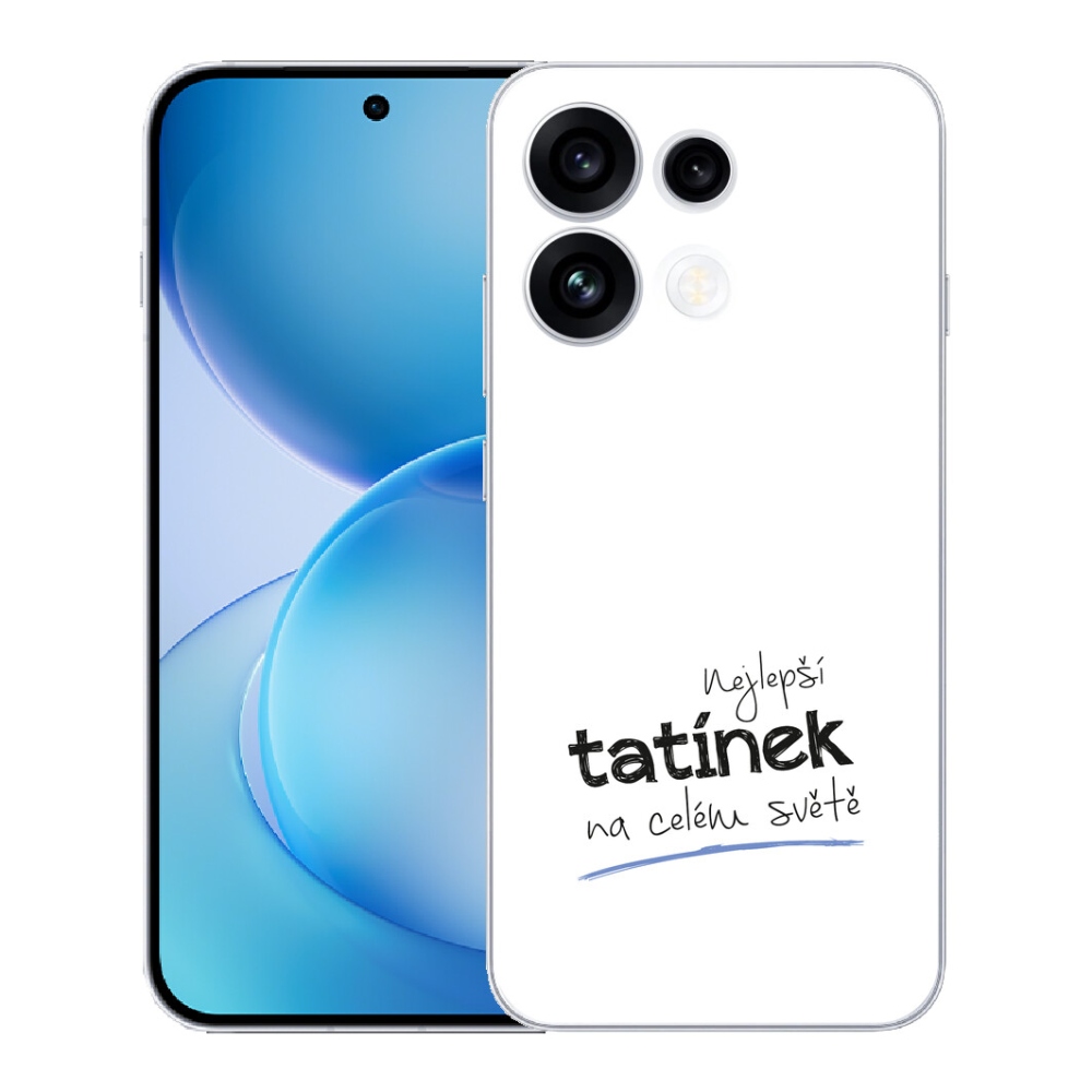 Gélový kryt mmCase na Oppo Reno 16 FS 5G - najlepší otec 4 biele pozadie
