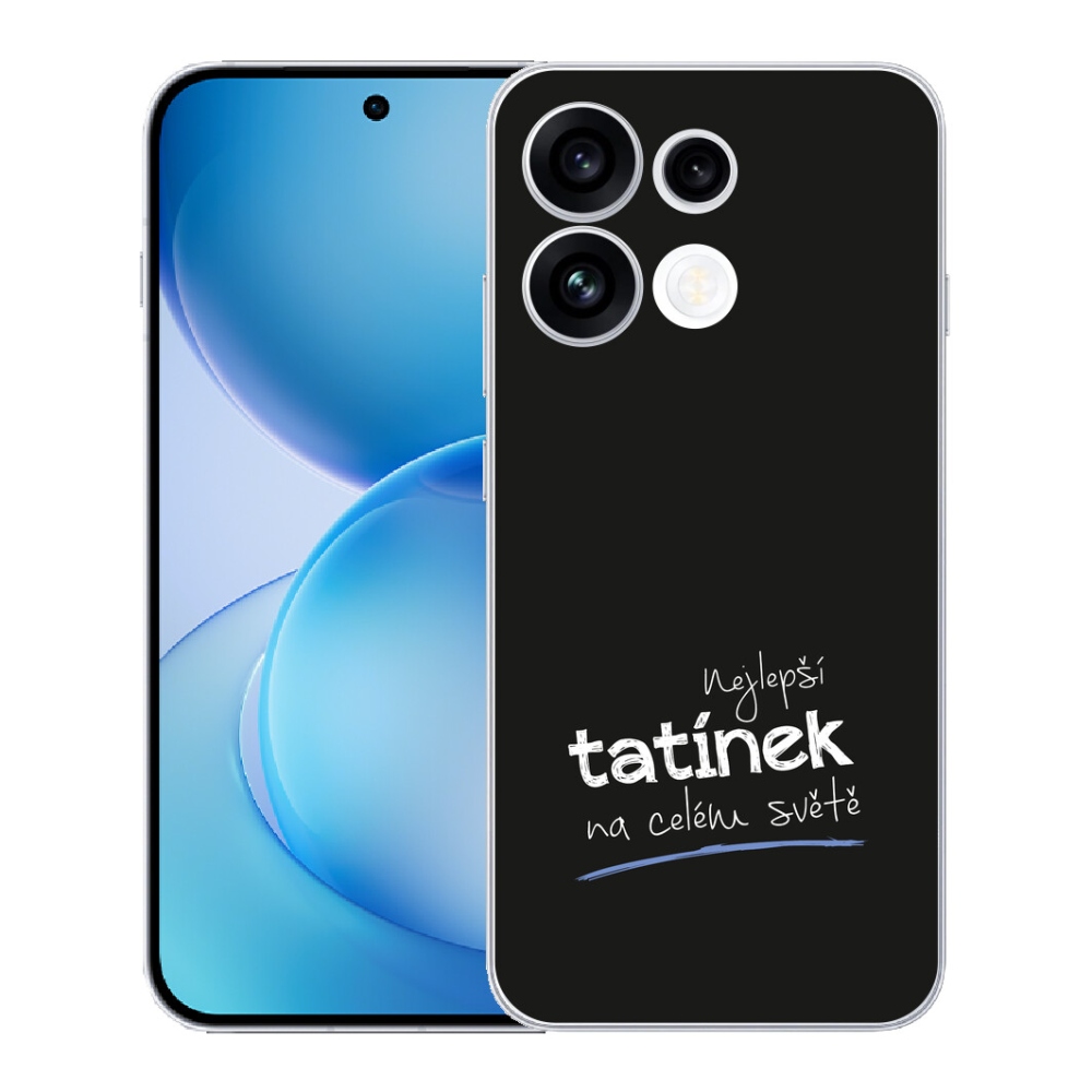 Gélový kryt mmCase na Oppo Reno 16 FS 5G - najlepší otec 4 čierne pozadie