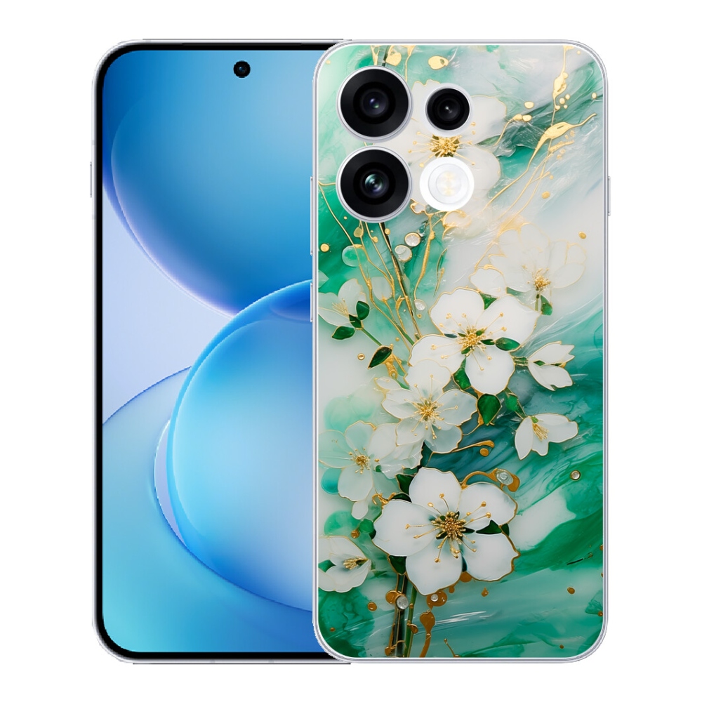 Gélový kryt mmCase na Oppo Reno 16 FS 5G - nežné kvety