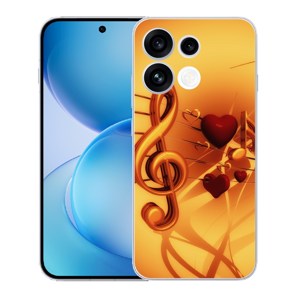 Gélový kryt mmCase na Oppo Reno 16 FS 5G - noty