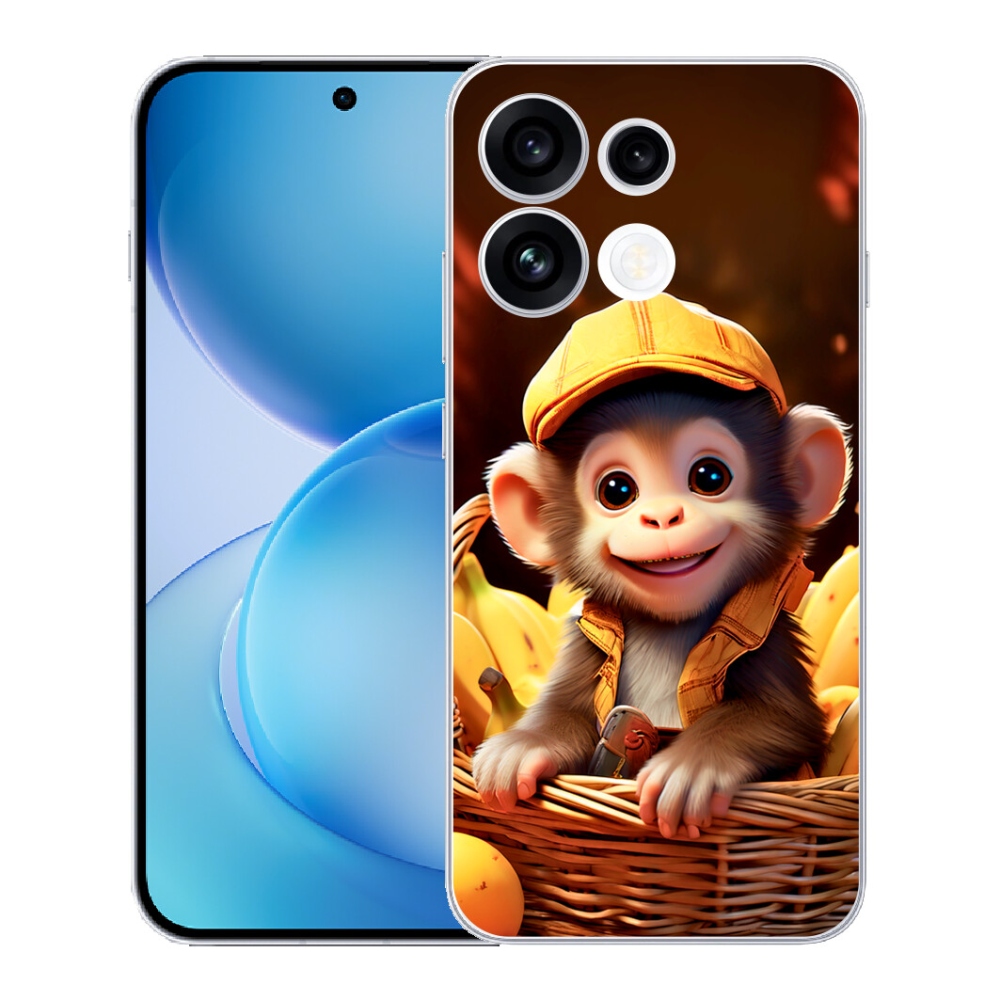 Gélový kryt mmCase na Oppo Reno 16 FS 5G - opice v košíku