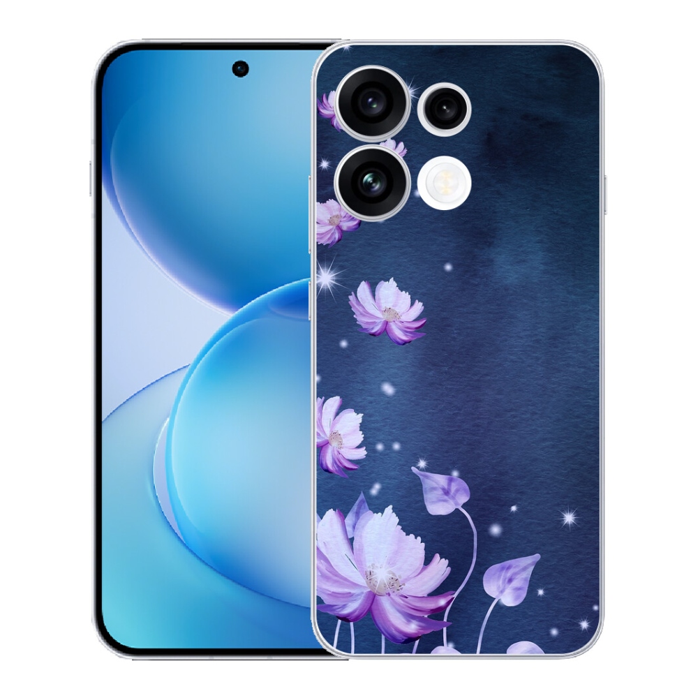 Gélový kryt mmCase na Oppo Reno 16 FS 5G - padajúce kvety