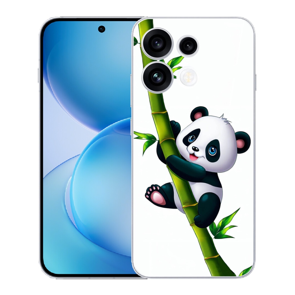 Gélový kryt mmCase na Oppo Reno 16 FS 5G - panda na bambuse