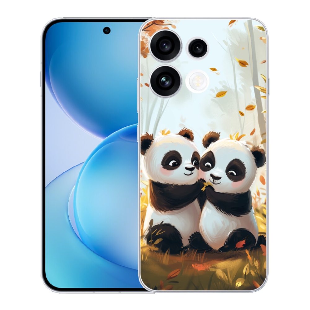 Gélový kryt mmCase na Oppo Reno 16 FS 5G - pandy