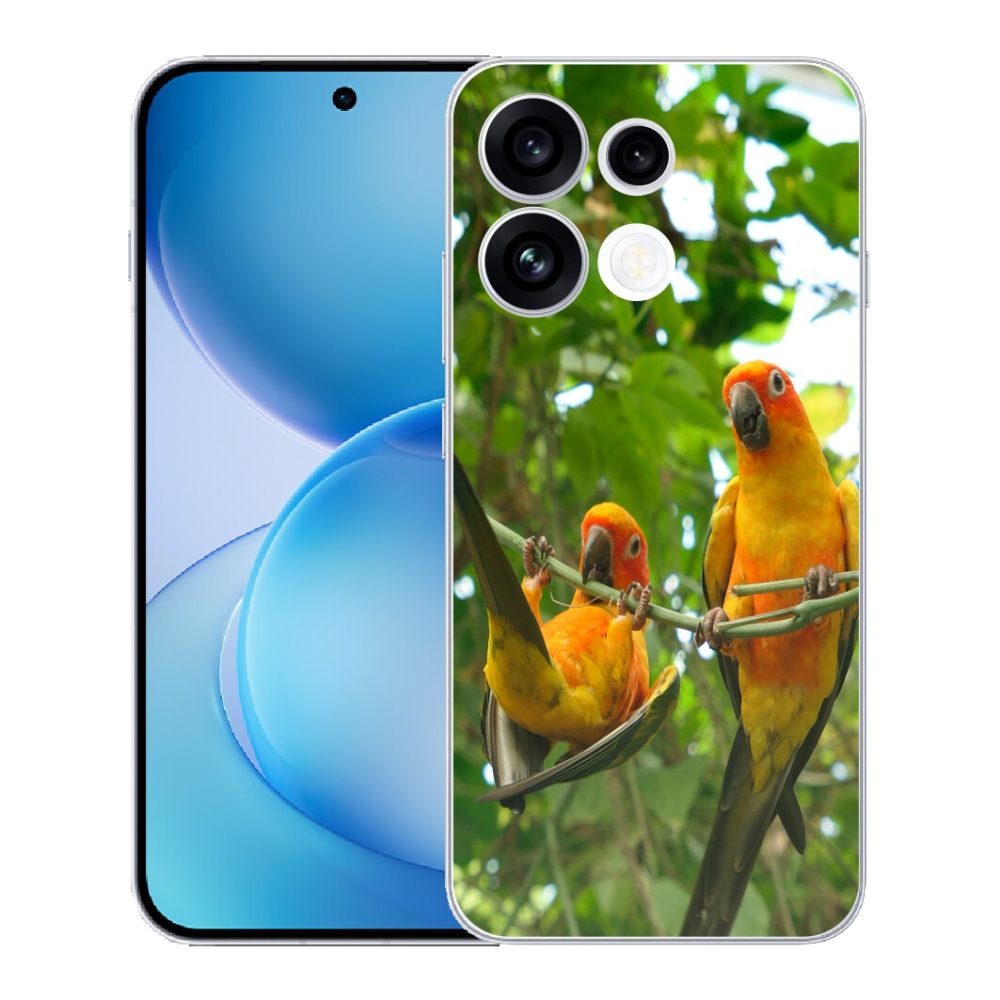 Gélový kryt mmCase na Oppo Reno 16 FS 5G - papagáje aratingy