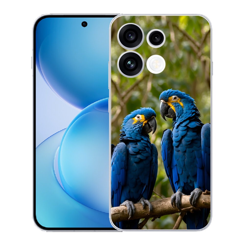 Gélový kryt mmCase na Oppo Reno 16 FS 5G - papagájové duo