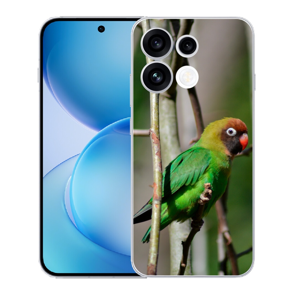 Gélový kryt mmCase na Oppo Reno 16 FS 5G - papagáj agapornis