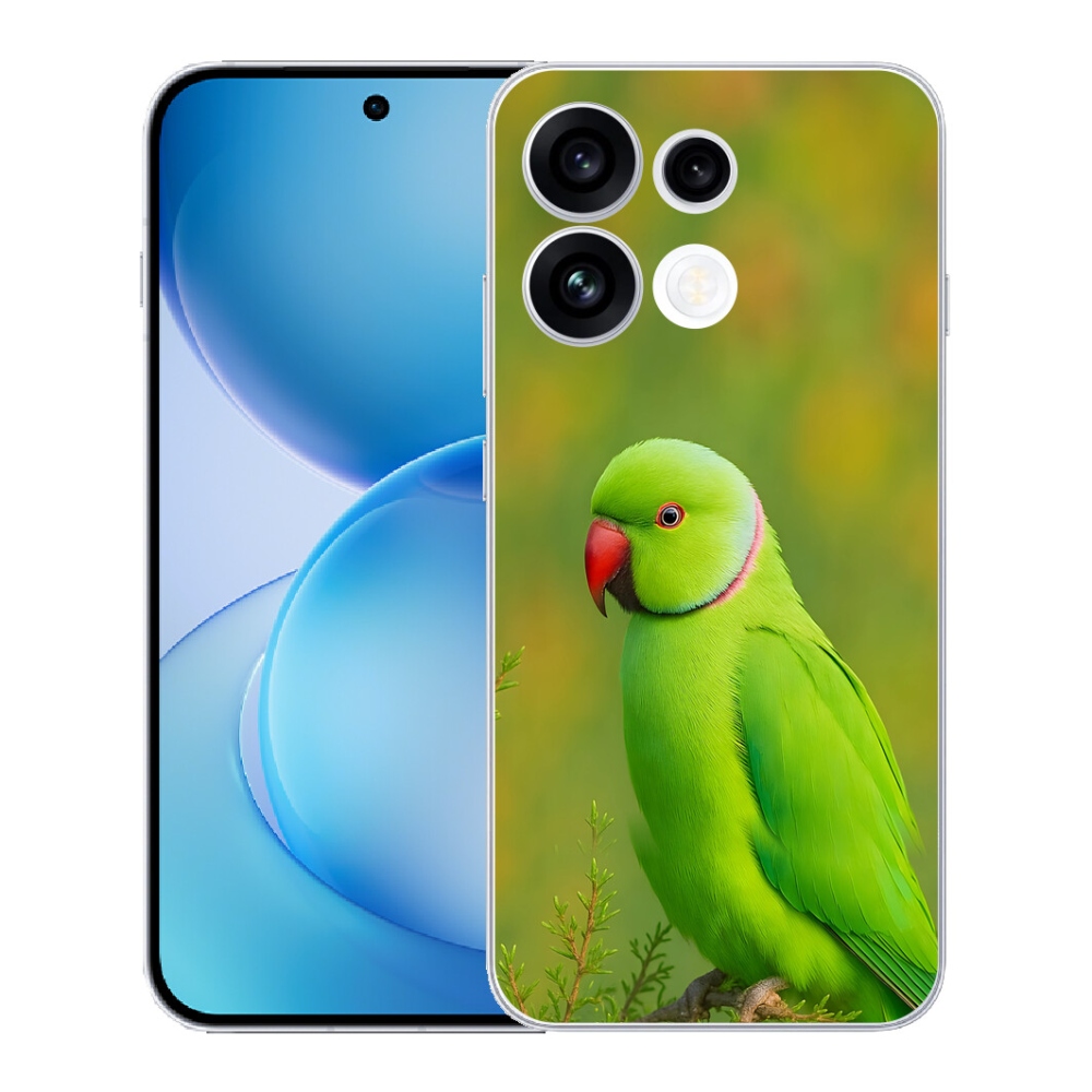 Gélový kryt mmCase na Oppo Reno 16 FS 5G - papagáj alexander 2