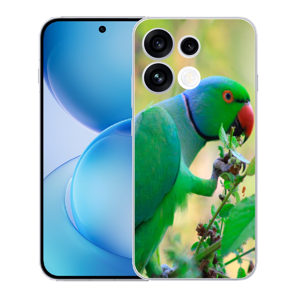 Gélový kryt mmCase na Oppo Reno 16 FS 5G - papagáj Alexandr