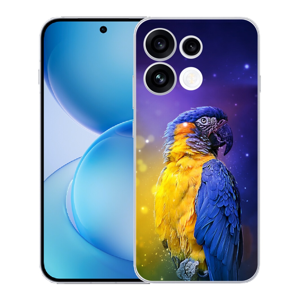 Gélový kryt mmCase na Oppo Reno 16 FS 5G - papagáj ara 1