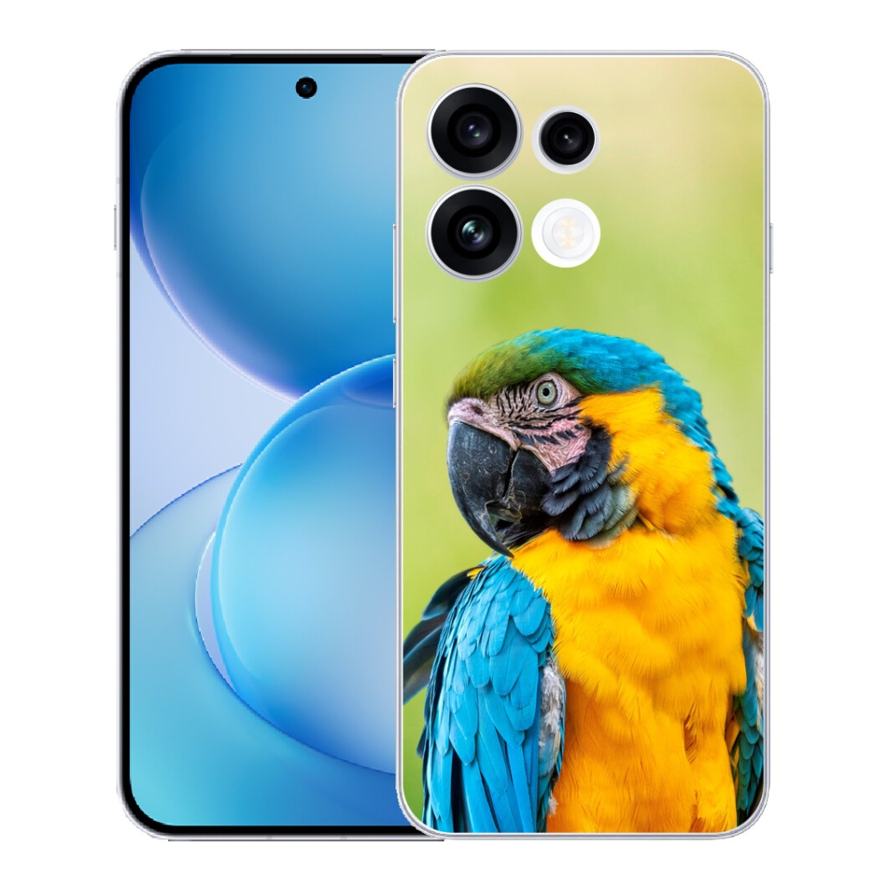 Gélový kryt mmCase na Oppo Reno 16 FS 5G - papagáj ara 2