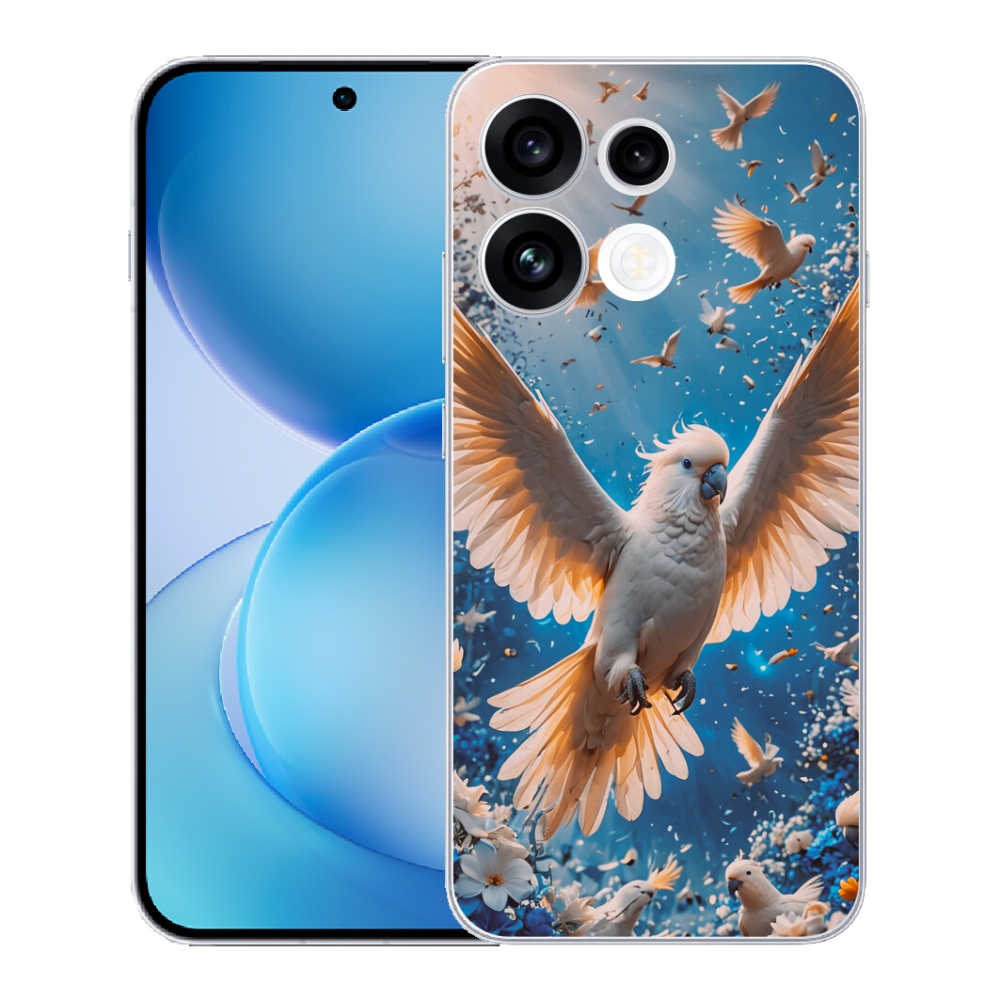 Gélový kryt mmCase na Oppo Reno 16 FS 5G - papagáj kakadu