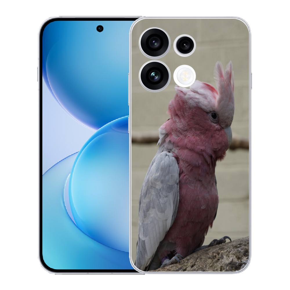 Gélový kryt mmCase na Oppo Reno 16 FS 5G - papagáj kakadu ružový
