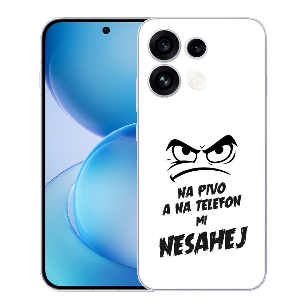 Gélový kryt mmCase na Oppo Reno 16 FS 5G - pivný motív 2 biele pozadie