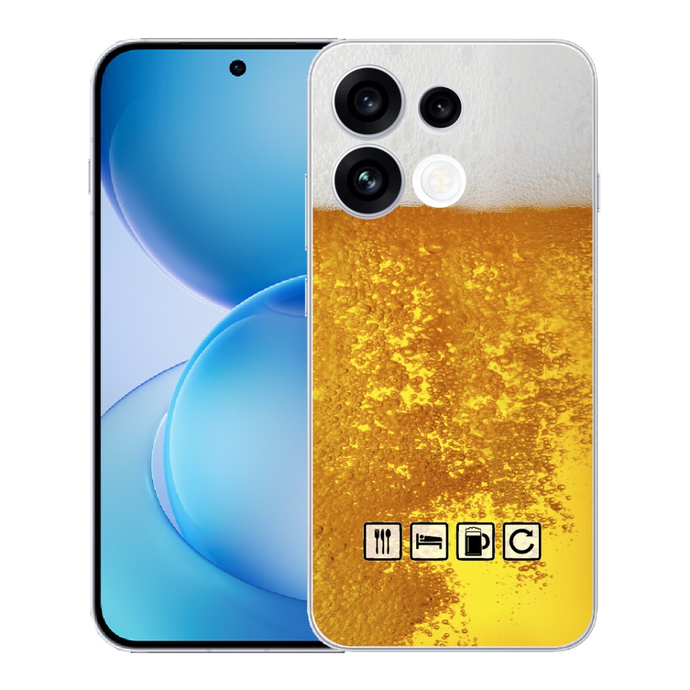 Gélový kryt mmCase na Oppo Reno 16 FS 5G - pivný motív 3