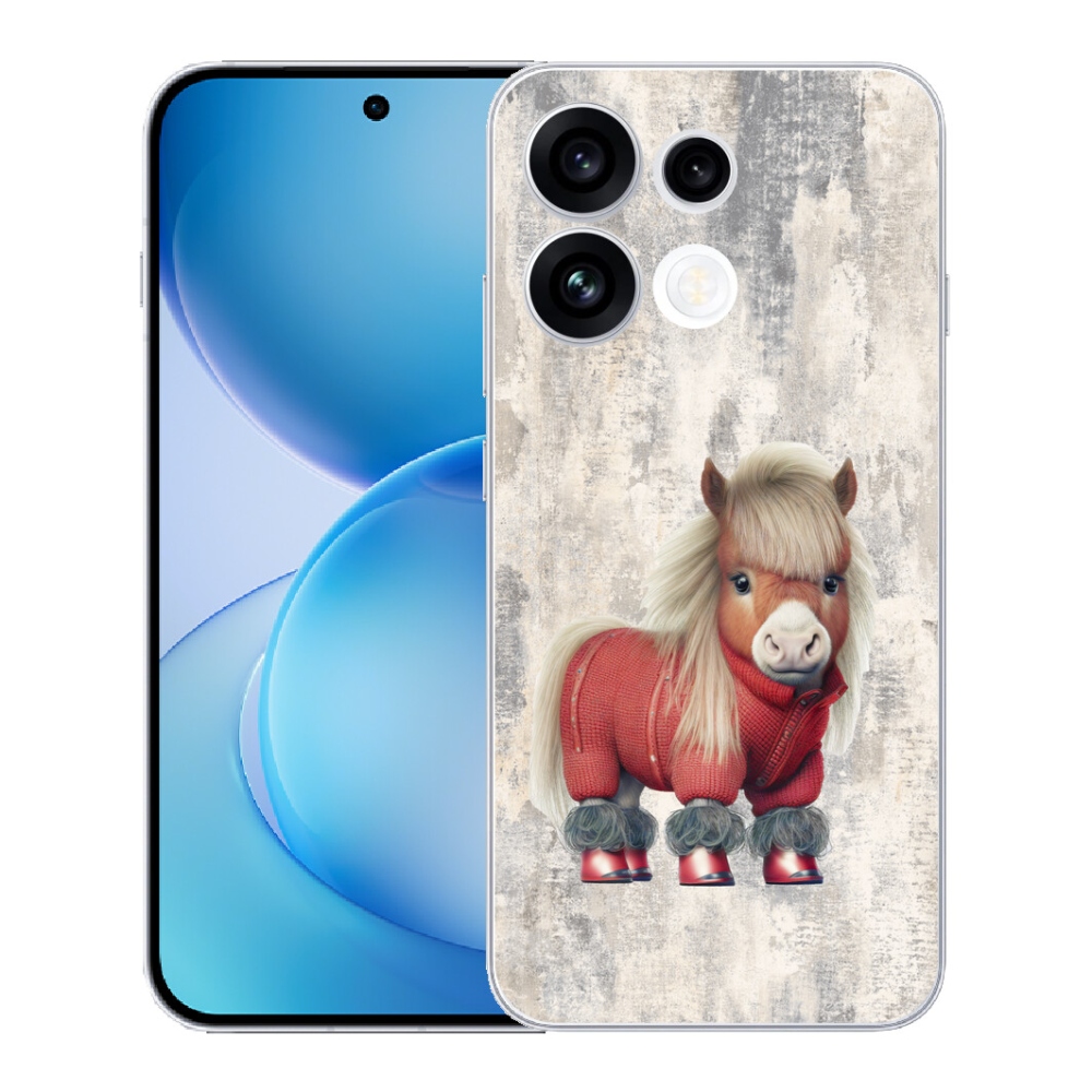 Gélový kryt mmCase na Oppo Reno 16 FS 5G - poník vo svetri