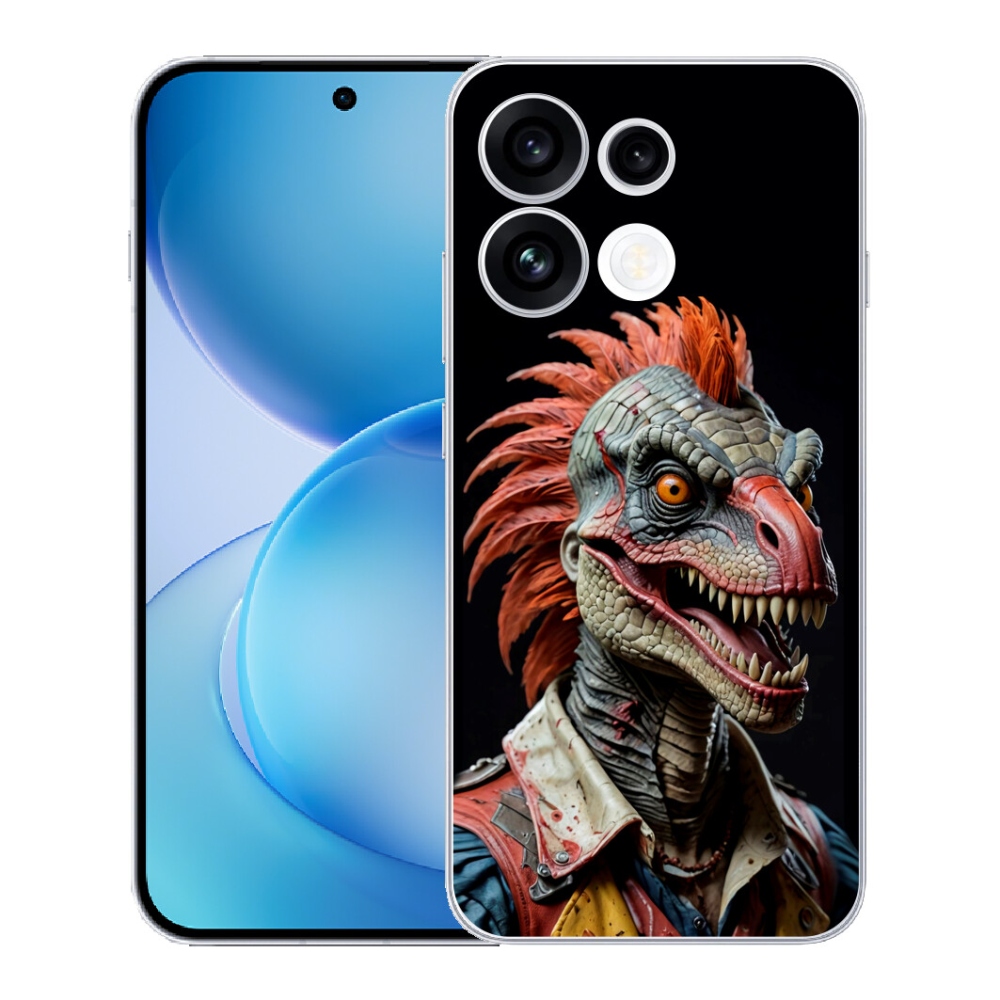 Gélový kryt mmCase na Oppo Reno 16 FS 5G - punk dinosaurus