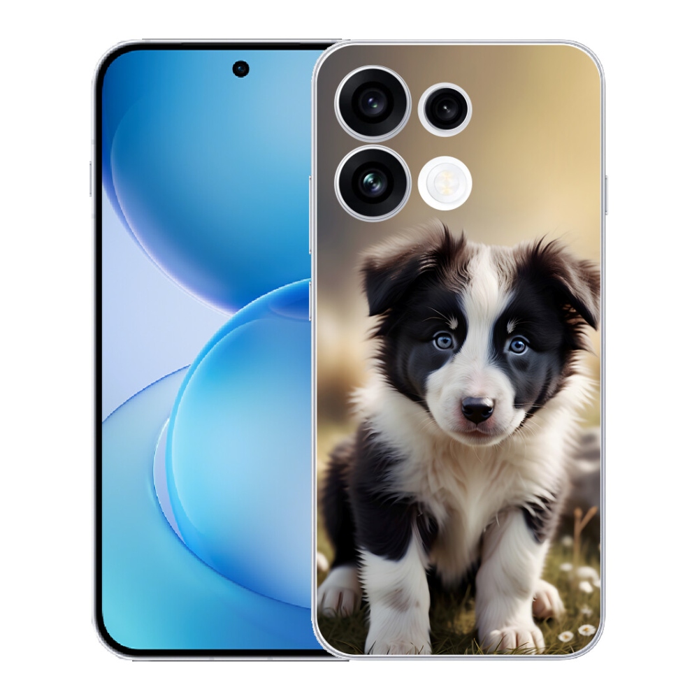 Gélový kryt mmCase na Oppo Reno 16 FS 5G - roztomilá border kólia