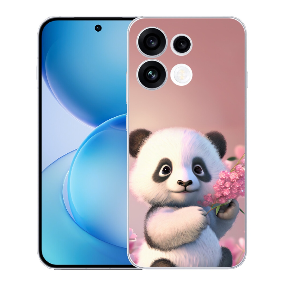 Gélový kryt mmCase na Oppo Reno 16 FS 5G - roztomilá panda