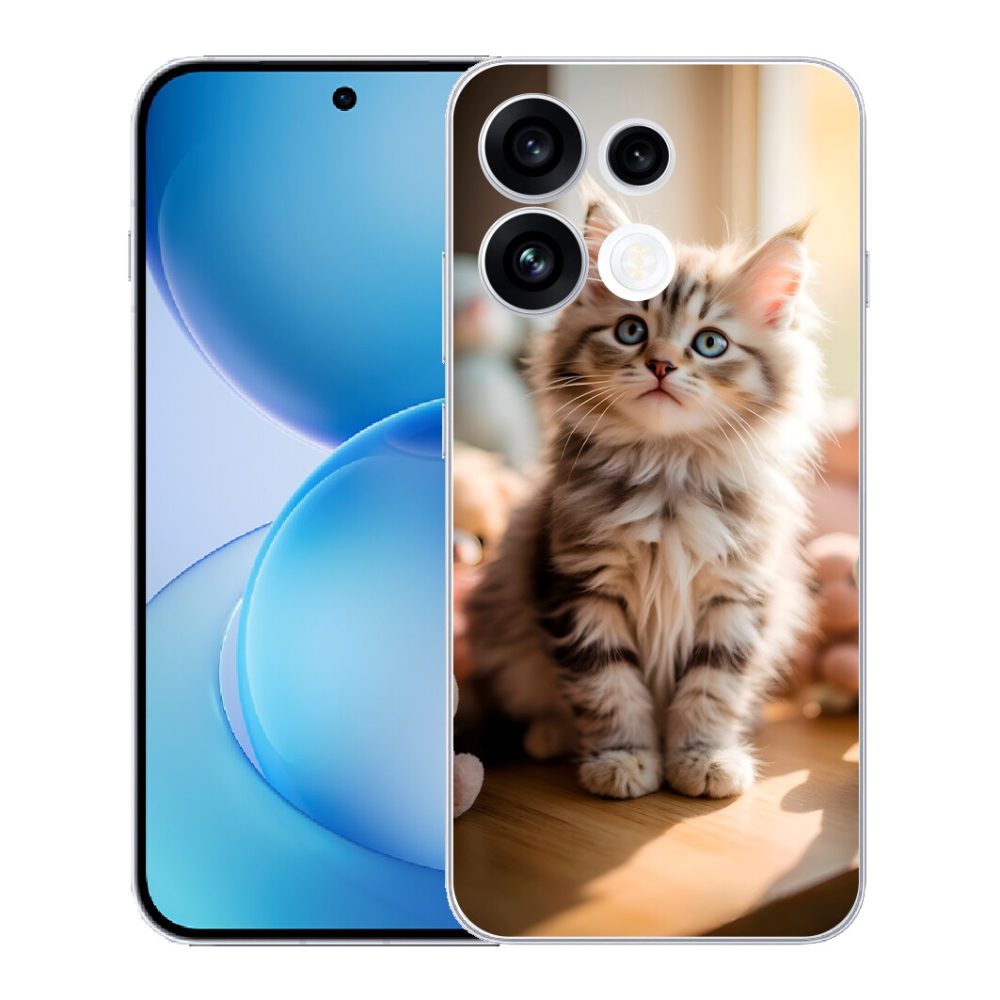 Gélový kryt mmCase na Oppo Reno 16 FS 5G - roztomilé mačiatko 10