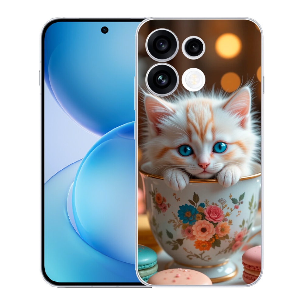 Gélový kryt mmCase na Oppo Reno 16 FS 5G - roztomilé mačiatko 6