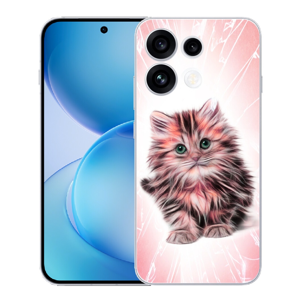 Gélový kryt mmCase na Oppo Reno 16 FS 5G - roztomilé mačiatko