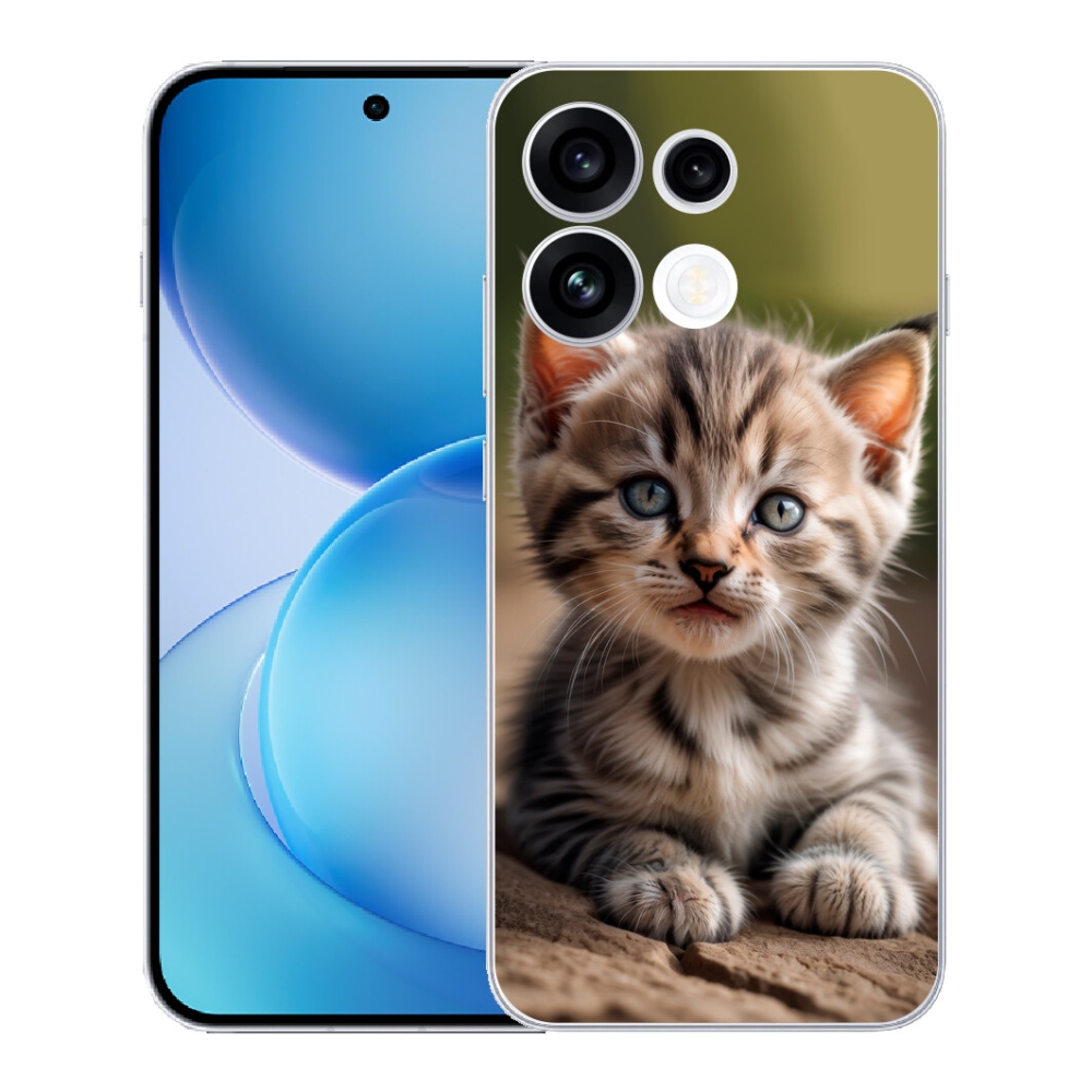 Gélový kryt mmCase na Oppo Reno 16 FS 5G - roztomilé mačiatko 9