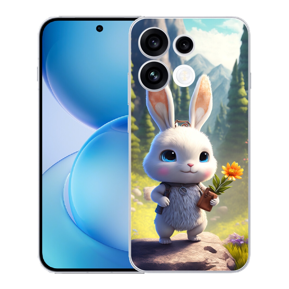 Gélový kryt mmCase na Oppo Reno 16 FS 5G - roztomilý zajačik
