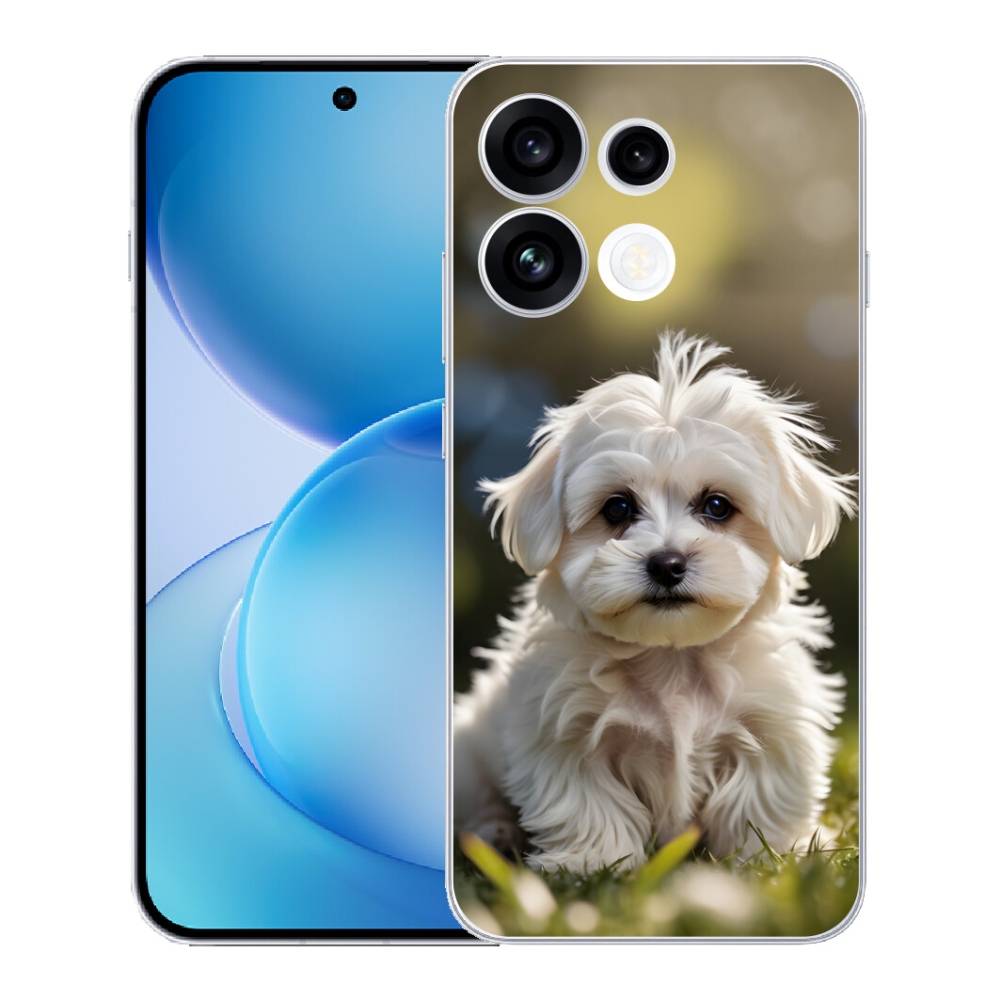 Gélový kryt mmCase na Oppo Reno 16 FS 5G - roztomilý maltézsky psík