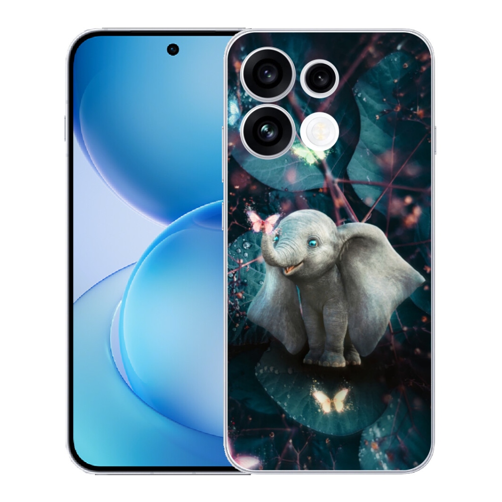 Gélový kryt mmCase na Oppo Reno 16 FS 5G - roztomilý slon
