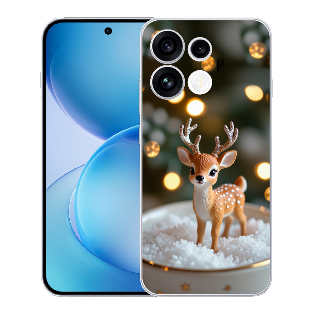 Gélový kryt mmCase na Oppo Reno 16 FS 5G - roztomilý vianočný jeleň