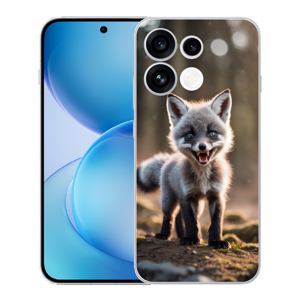 Gélový kryt mmCase na Oppo Reno 16 FS 5G - rozzúrená líška